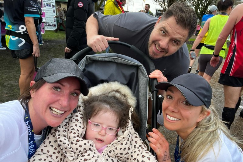 Latest News: Aimee and Jason Guy with daughter Olivia and friend Emma Bernard