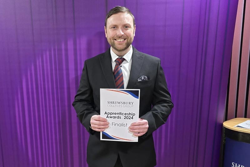 Andy Roberts with his award