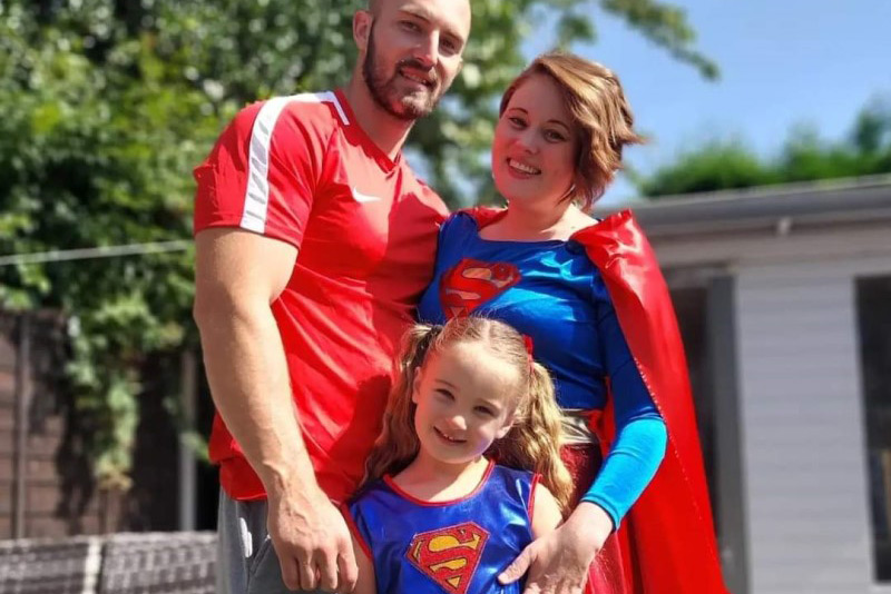 Latest News: Brogan with husband Gareth and daughter Freya