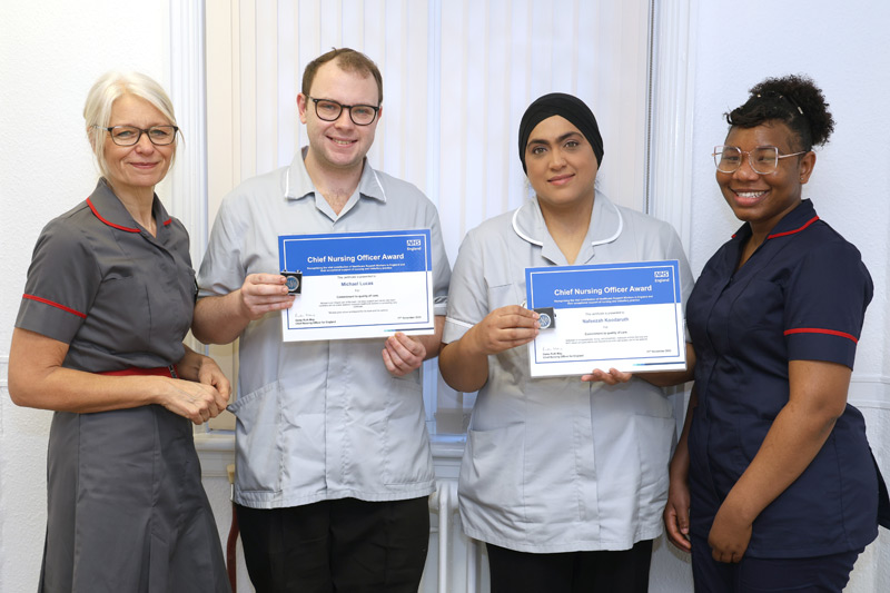 Latest News: Mikey Lucas with his Chief Nursing Officer Award