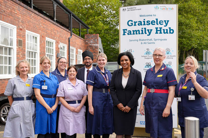 Minister Janet Daby with Graisely Family Hub Team