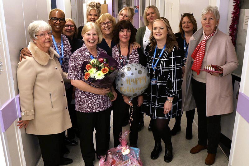 Latest News: Sylvia with colleagues at her retirement gathering