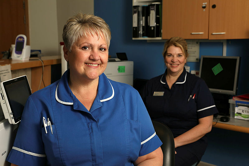 Jacqui Burns (foreground) and Vicki Hartmann behind