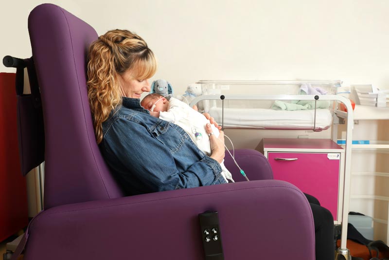 Donated chairs help new parents