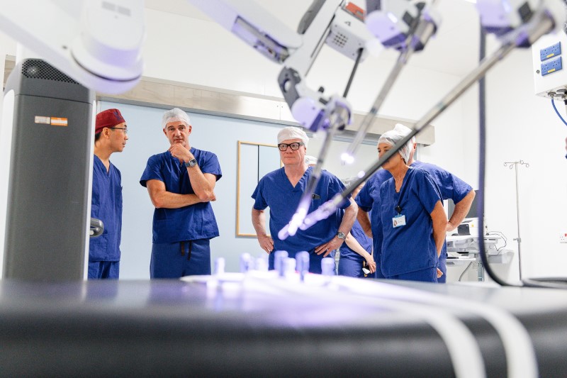 David Mak, Consultant Urological Surgeon, Peter Kyle, Secretary of State for Science, Innovation and Technology, Richard Parker, Mayor of the West Midlands and Joe Chadwick-Bell, Chief Executive of The Royal Wolverhampton NHS Trust