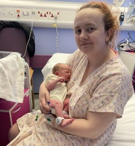 Baby Toby with mum Emily